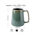 24OZ/700ml Extra - Large Ceramic Coffee Mugs with Handle: Ideal Jumbo Tea & Water Cup for Office & Home, Perfect Gift Choice