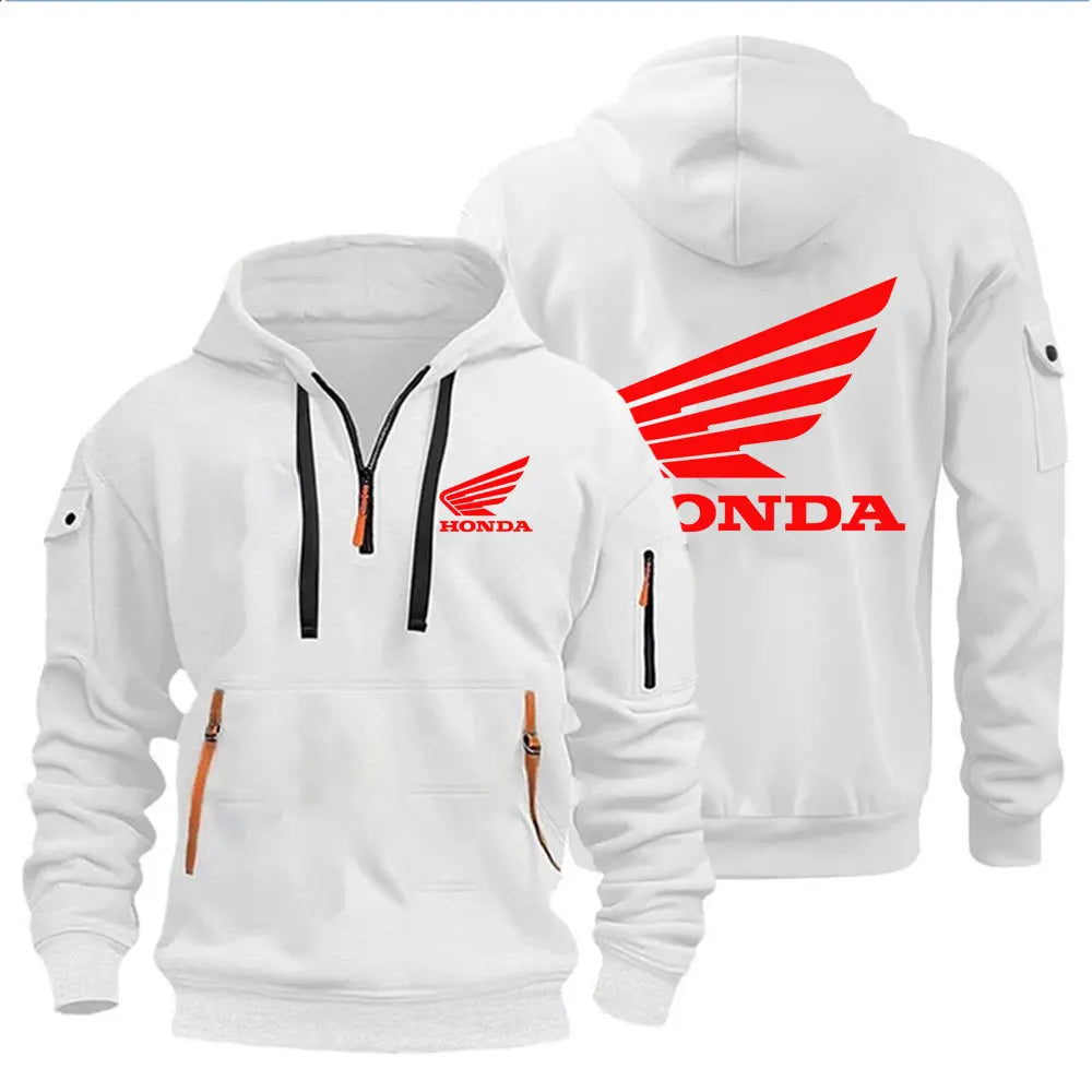 Men's Clothing Hoody Hoodie Motorcycle Jacket Honda Wing Logo Print Sweatshirt Pullover Trendy Biker Jacket Autumn and winter