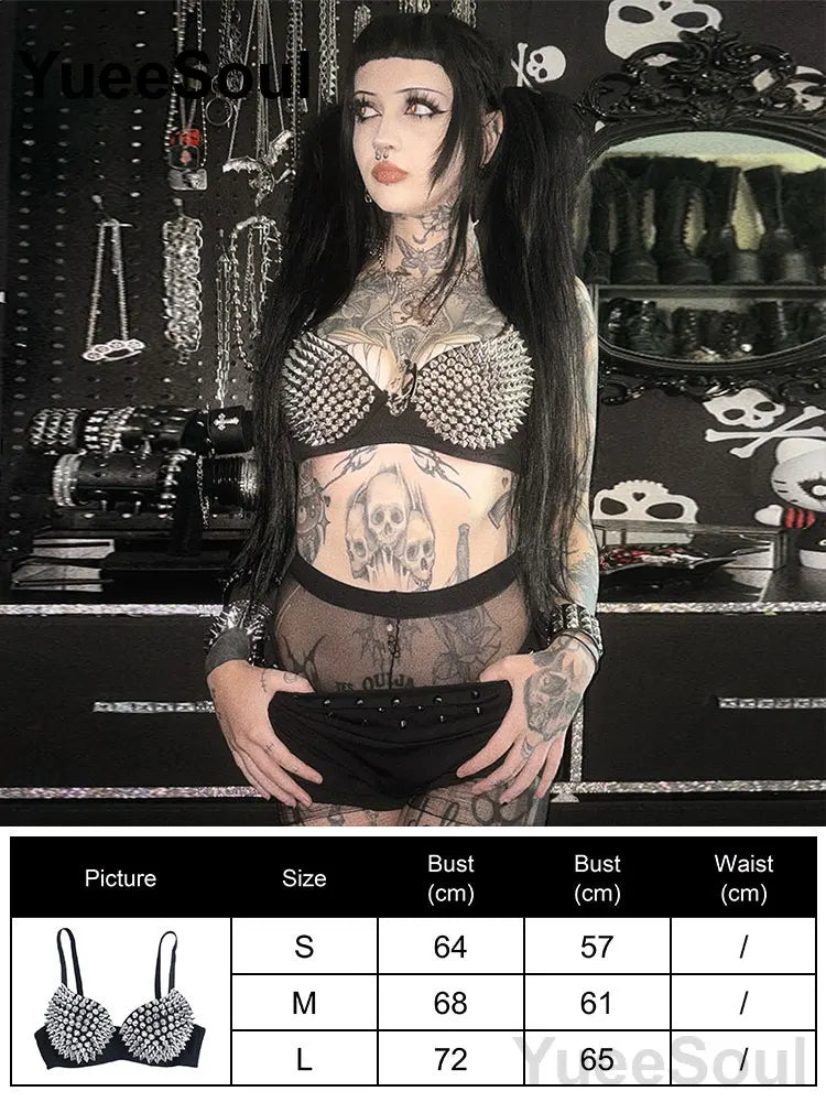 Gothic Crop Tops Black Lace Mesh Tanks Tops 2026 New Y2K Goth Punk Grunge Fairy Core Sexy Y2K Halloween 2000s Women Clothing