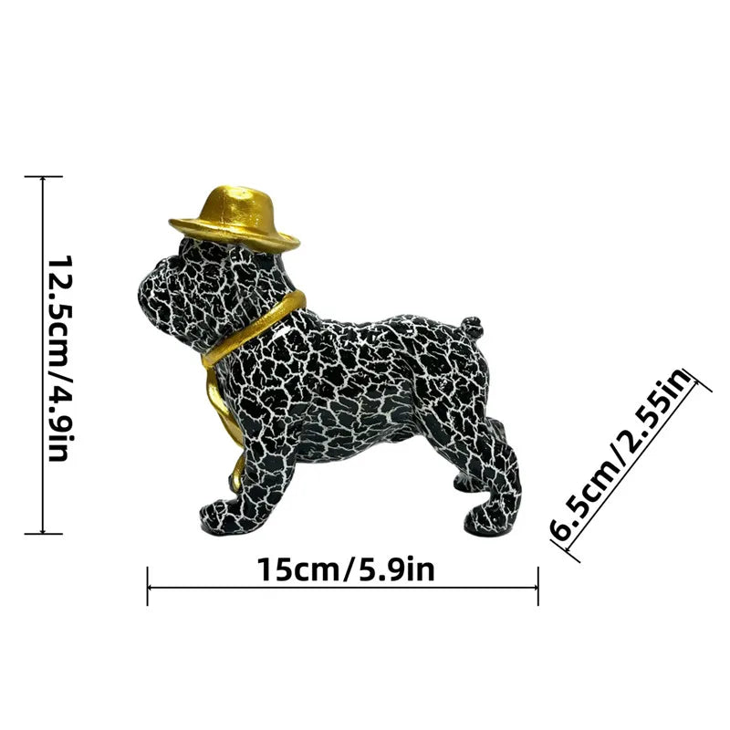 Graffiti Dachshund Figurine Colorful Dog Statue Home Table Decoration Resin Bulldog Sculpture Animal Dogs Ornament for Room Desk