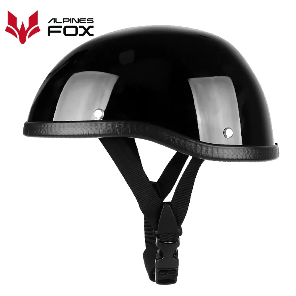 Half Face Motorcycle Helmet Vintage Cafe Racer Retro Scooter Jet Helmet Cruiser Vintage Open Face Helmets With DOT Certified
