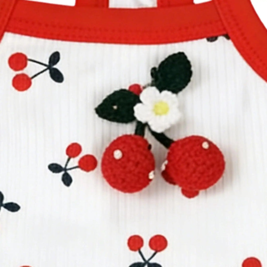 pet Vest Cat Clothing Cute Dog Clothing for Small Dog Cherry Dog Vest Summer Breathable Vest Breathable Soft Pet Clothes