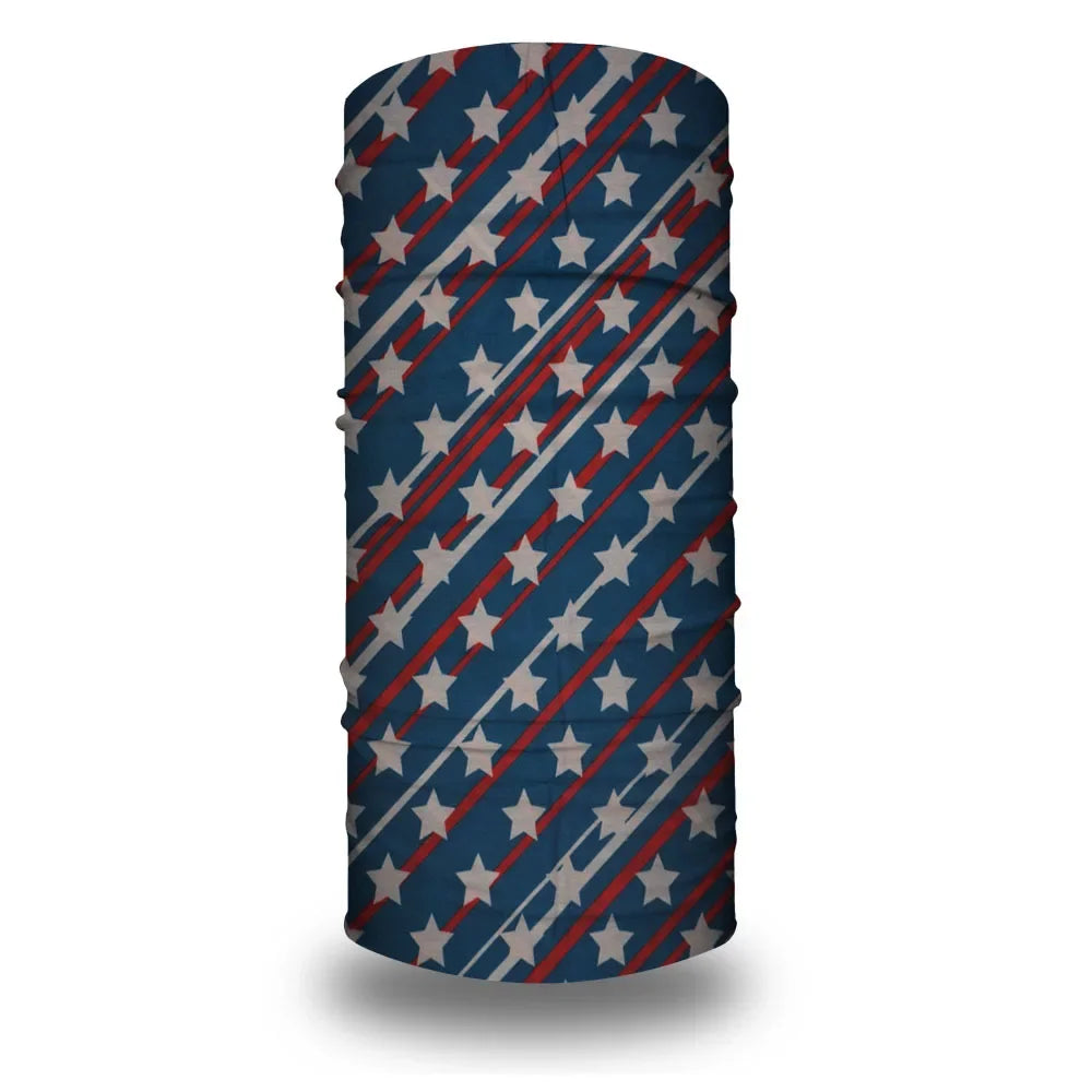 American Flag Tube Bandana Turbans Headwrap for Women Men Wind Dustproof Neck Gaiter Balaclava Seamless Multifunctional Headband