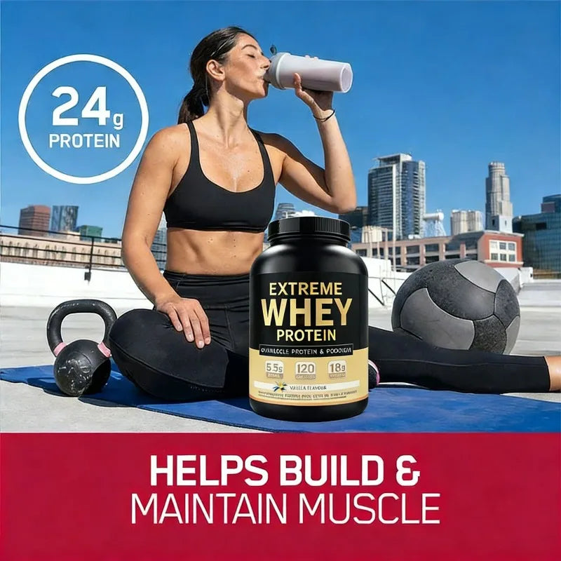Whey Protein Powder White Muscle Growth Exercise Health Product Suitable for Gym Exercise Recovery Milkshake Vanilla Flavor