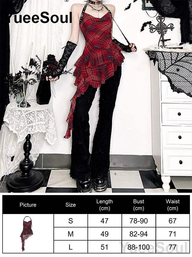 Gothic Crop Tops Black Lace Mesh Tanks Tops 2026 New Y2K Goth Punk Grunge Fairy Core Sexy Y2K Halloween 2000s Women Clothing