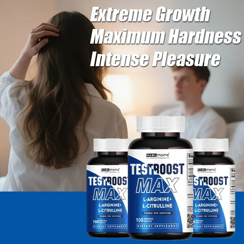 100 tablets Male Supplement with L-arginine L-citrulline,Stamina & Energy Vegan | Discreet Ship
