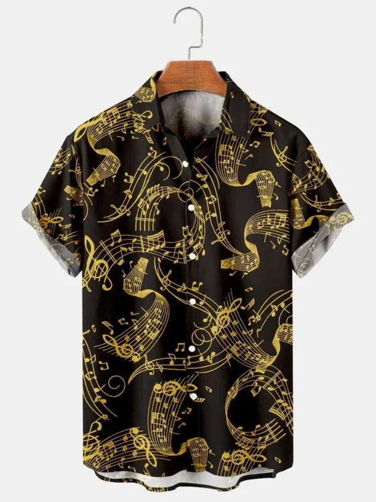 New Hawaiian Shirt For Men Skull 3d Printed Beach Shirt Short Sleeve Button Casual Men's Skull Shirts Oversized Camisa S-5XL