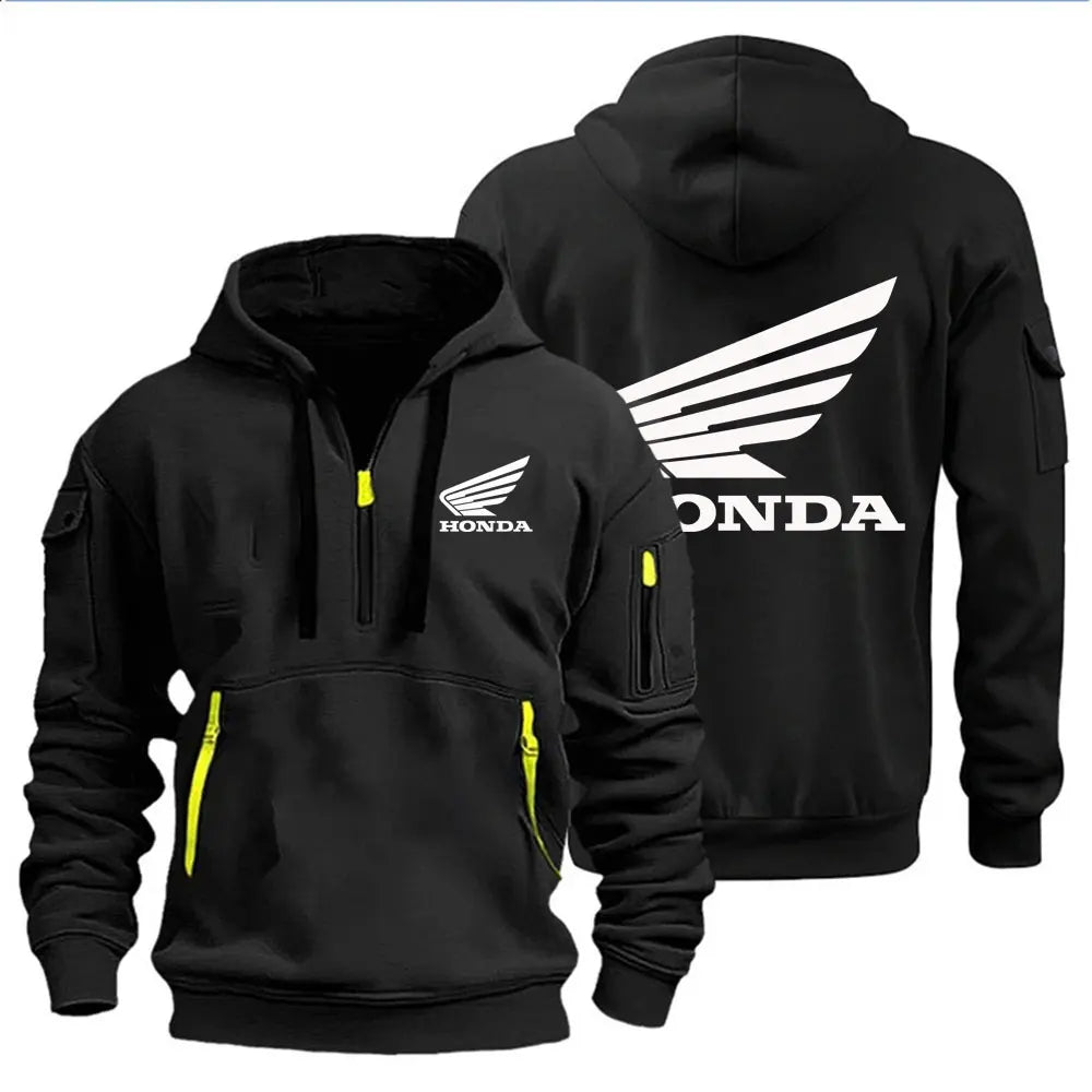 Men's Clothing Hoody Hoodie Motorcycle Jacket Honda Wing Logo Print Sweatshirt Pullover Trendy Biker Jacket Autumn and winter