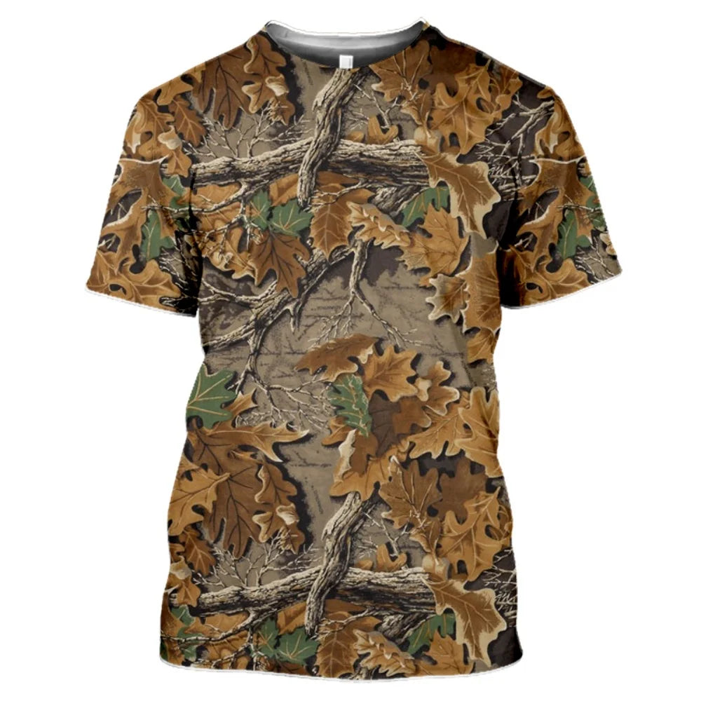 Hunting Camouflage T-Shirt Summer T Shirt Man 3D Printing Streetwear Clothing Short Sleeve Clothes Luxury T-Shirt Men Clothing