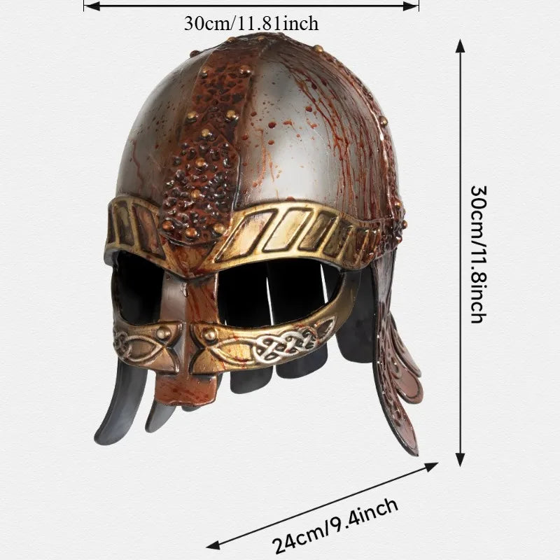 Medieval Renaissance Viking Helmet Vintage Design Cosplay Costume Prop for Party Stage Performance