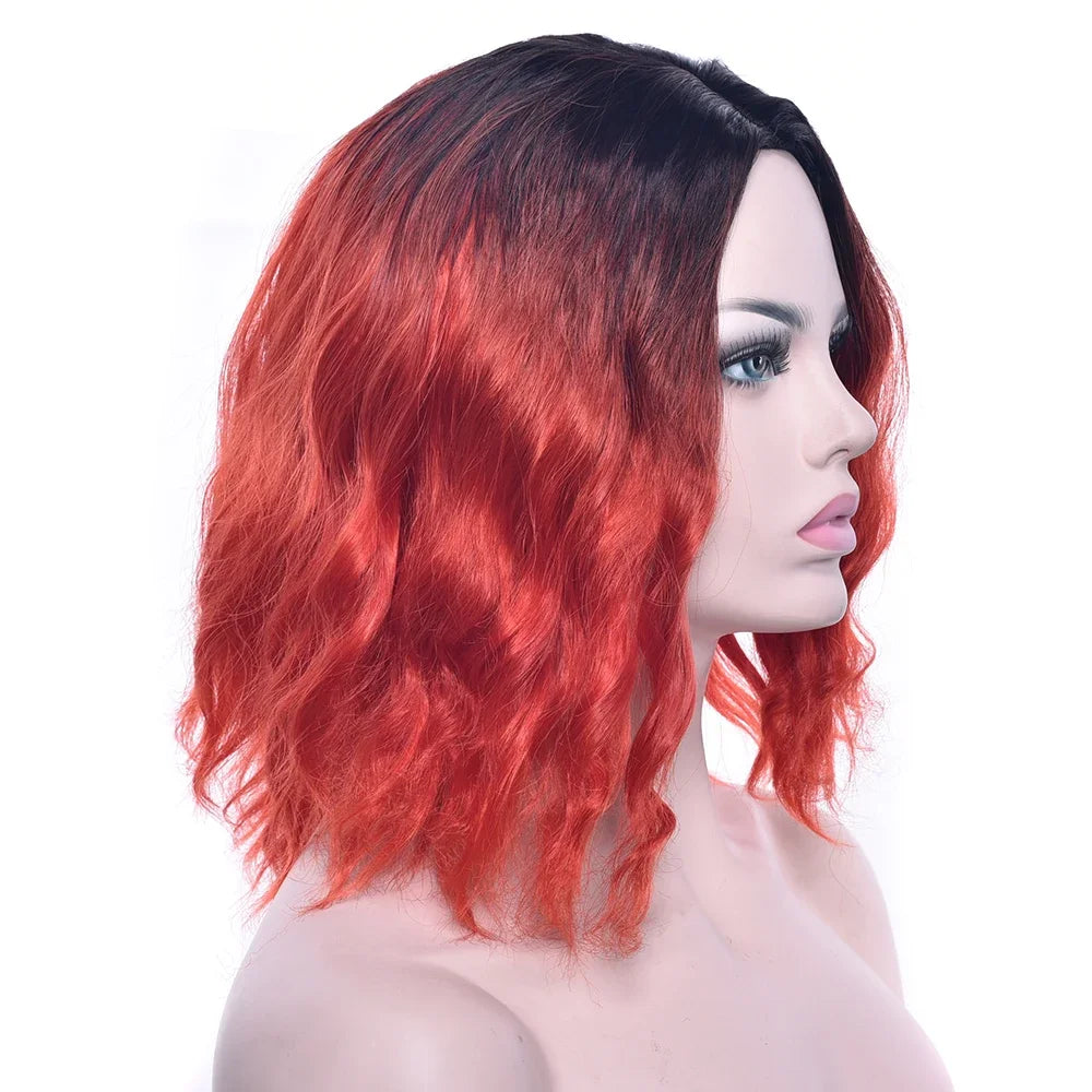 Synthetic Wig Short Kinky Curly Hair Pink Gray Blonde Ombre Hair for Women Party Cosplay Wigs Pelucas