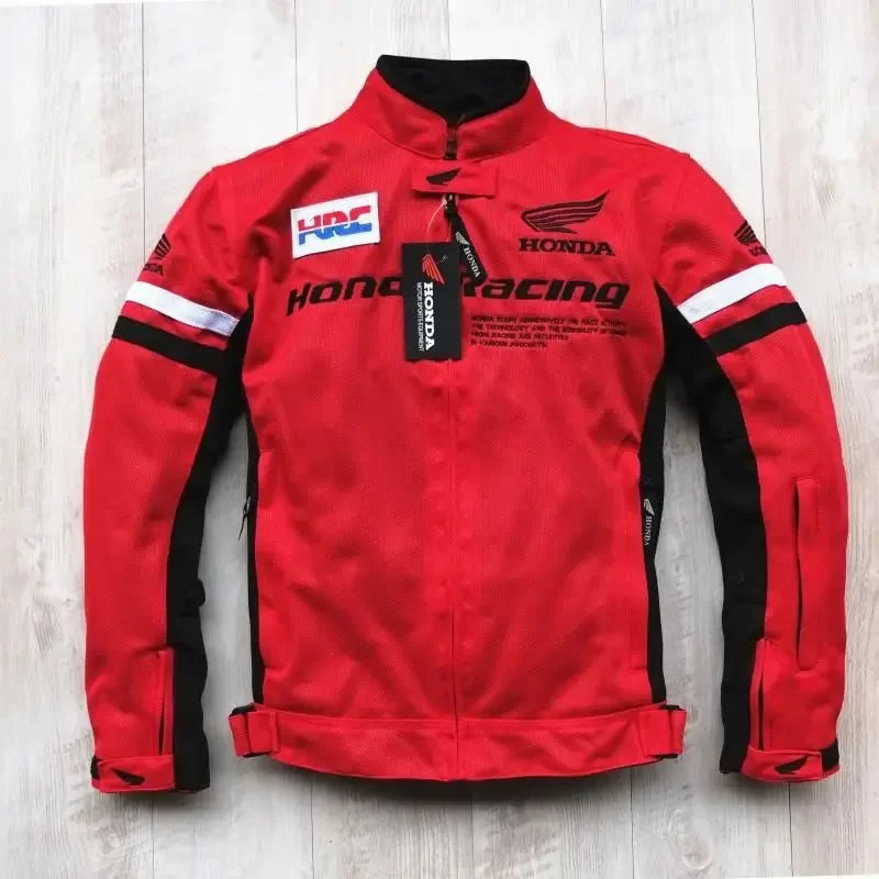 Men's Summer Motorcycle Racing Clothing Breathable Mesh Anti-Fall Honda Cycling Suit Comfortable Protective Gear for Bikers