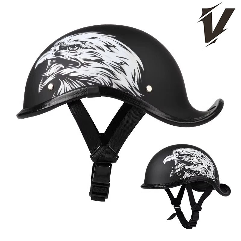 Motorcycle Helmet — Retro Street-Style Helmet All-Season Use Unisex Street Riding Protective Gear Safety Protective Equipment