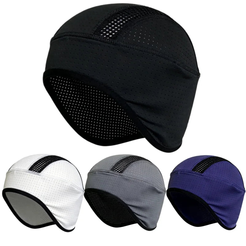 Motorcycle Helmet Inner Cap Hat Ice Silk Breathable Quick Dry Hat Racing Cap Under Helmet Beanie Cap Motocross Motor Helmet Hat