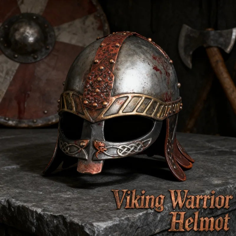 Medieval Renaissance Viking Helmet Vintage Design Cosplay Costume Prop for Party Stage Performance