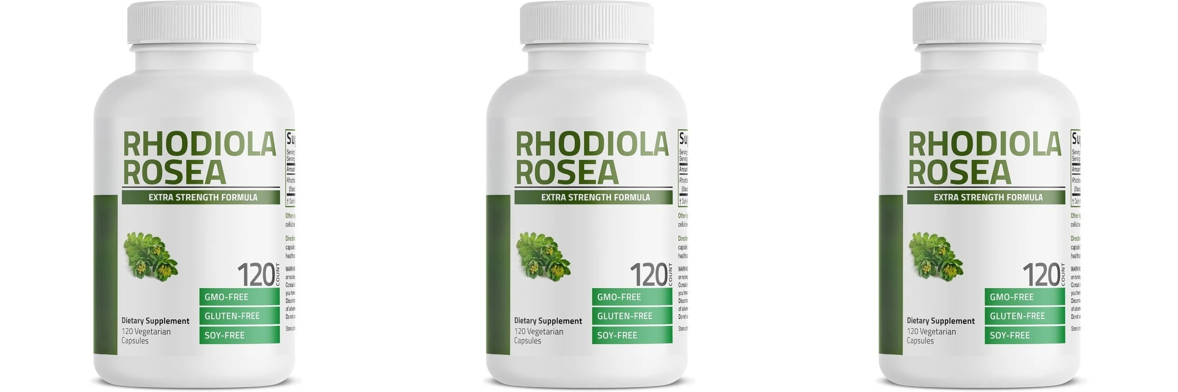 Rhodiola Rosea Supplement Support Overall Health Non-GMO Vegan Vegetarian Capsules 120 Count Natural Herbal Extract for Adult