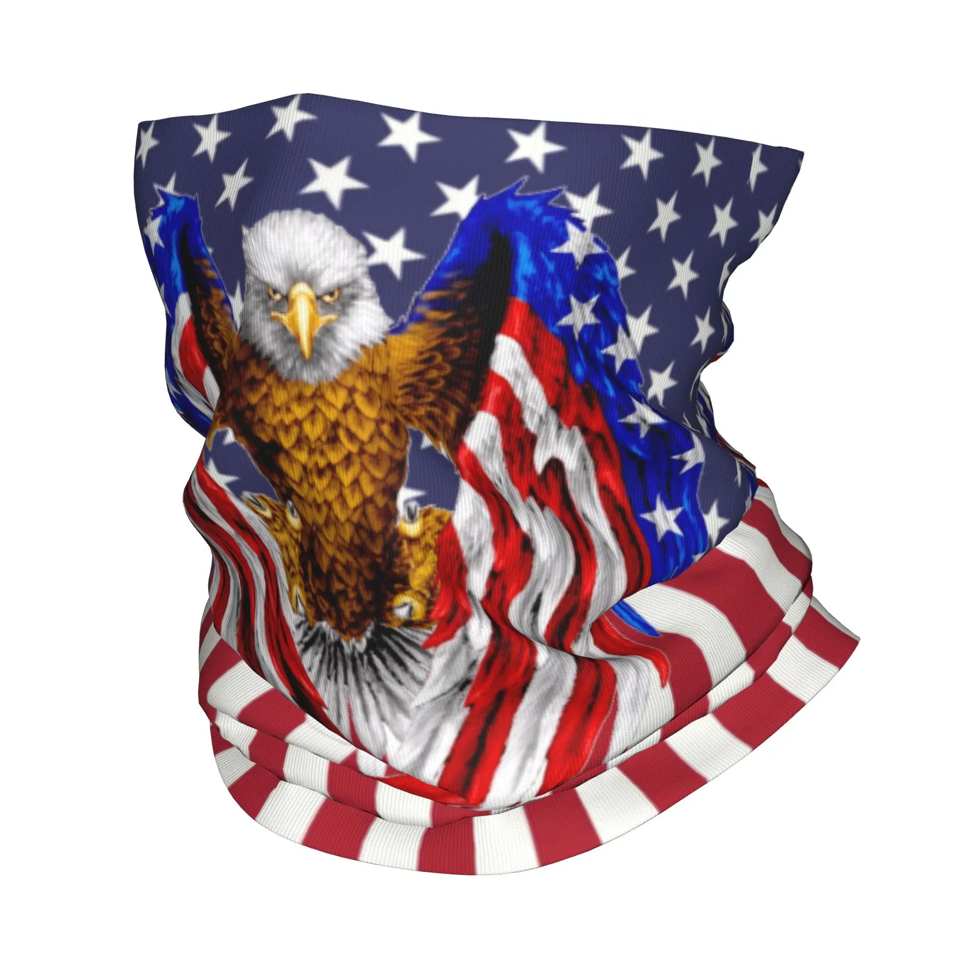 Custom Vintage American Flag Bandana Neck Gaiter for Hiking Hunting Women Men Wrap Scarf USA Proud Balaclava Warmer