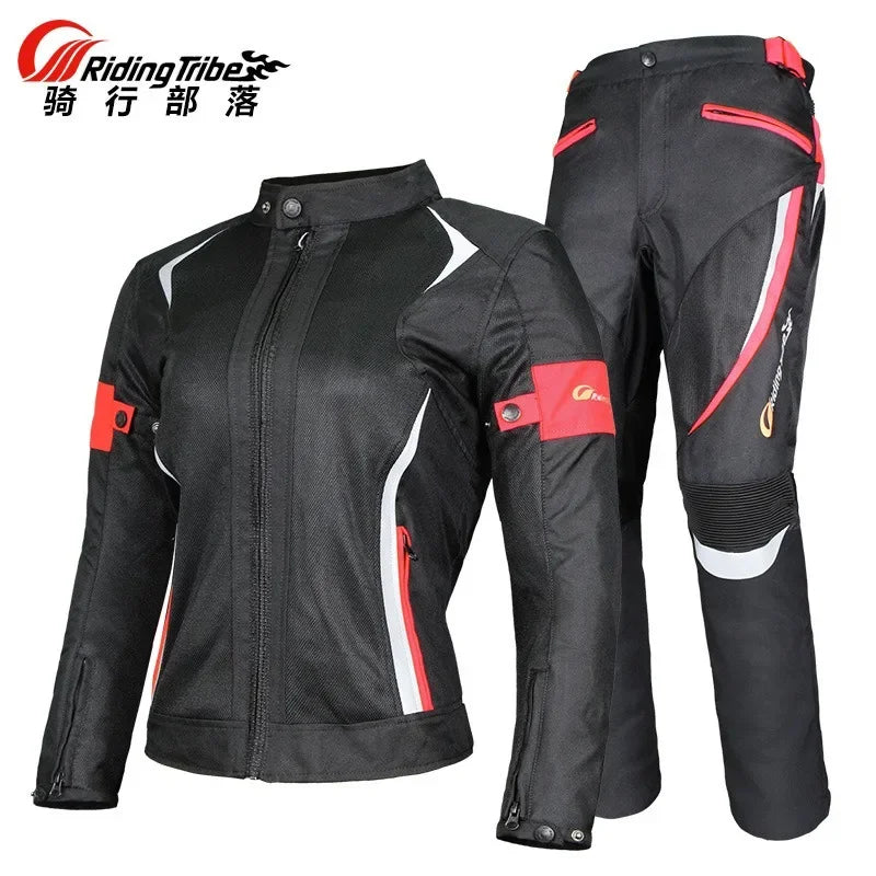 Woman Jacket Motorcycle Motorbike Riding Armor Protective Coat Summer Waterproof Lady Girl Clothing Anti-collision Suit JK-52