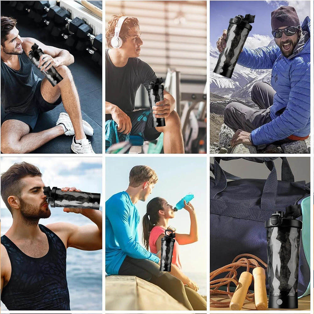Portable Protein Shaker Cup for Gym Running Mixing Cup USB Rechargeable Automatic Mixing Mug Protein Powder Milk Coffee Mixer