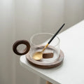 Simple coffee mug set Tea cups 250ml Office Glass Water Mug Casual Afternoon Tea Cup with tray Spoon Kung Fu Beverage Mug
