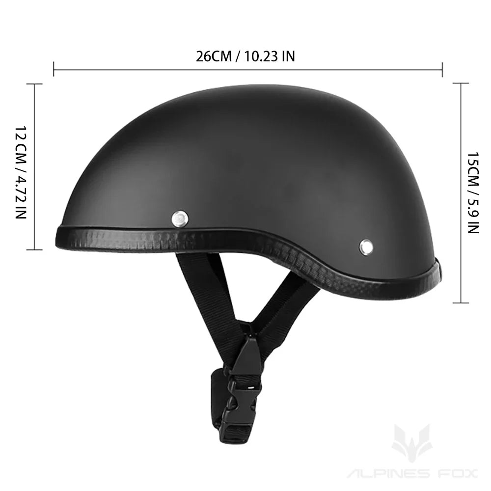 Half Face Motorcycle Helmet Vintage Cafe Racer Retro Scooter Jet Helmet Cruiser Vintage Open Face Helmets With DOT Certified