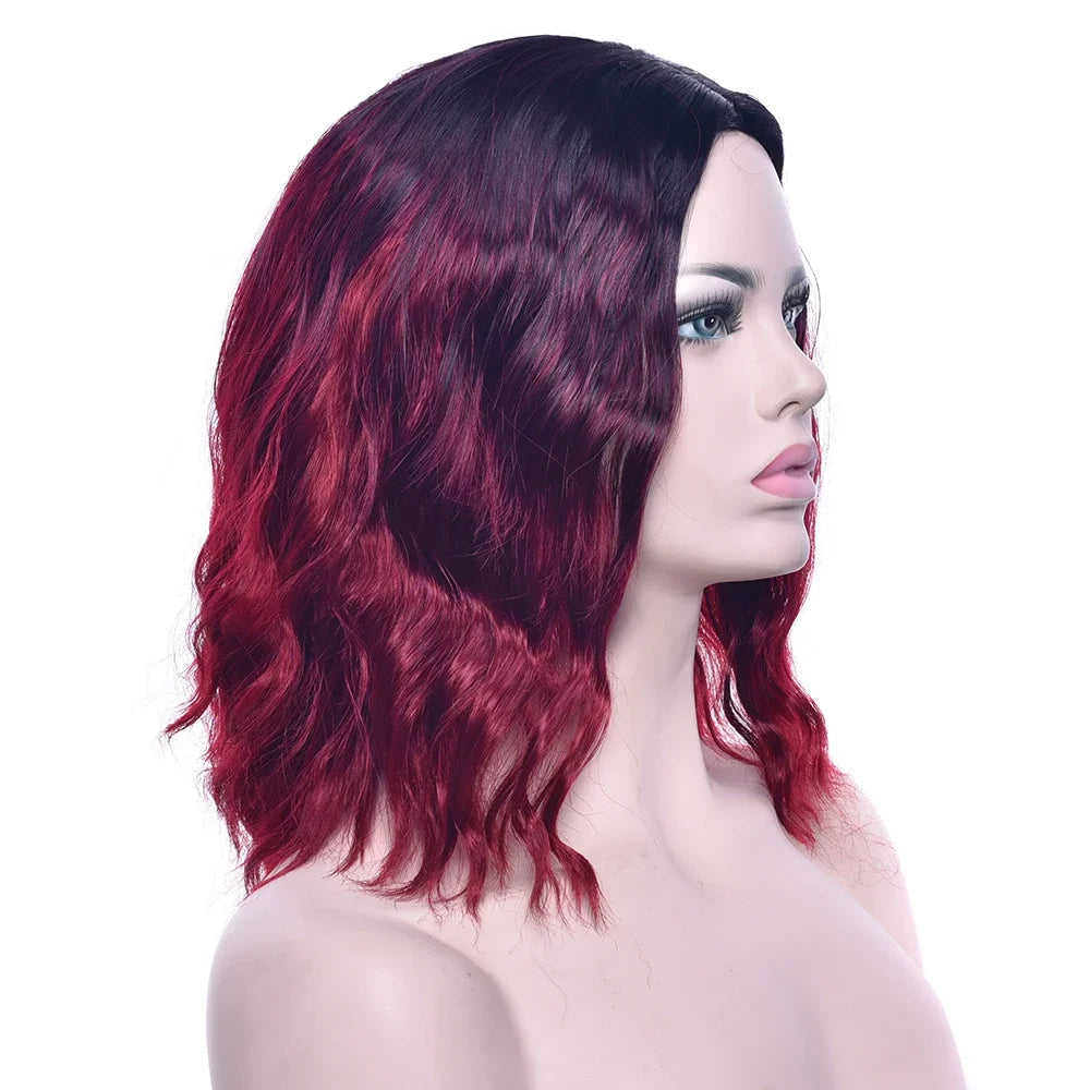 Synthetic Wig Short Kinky Curly Hair Pink Gray Blonde Ombre Hair for Women Party Cosplay Wigs Pelucas