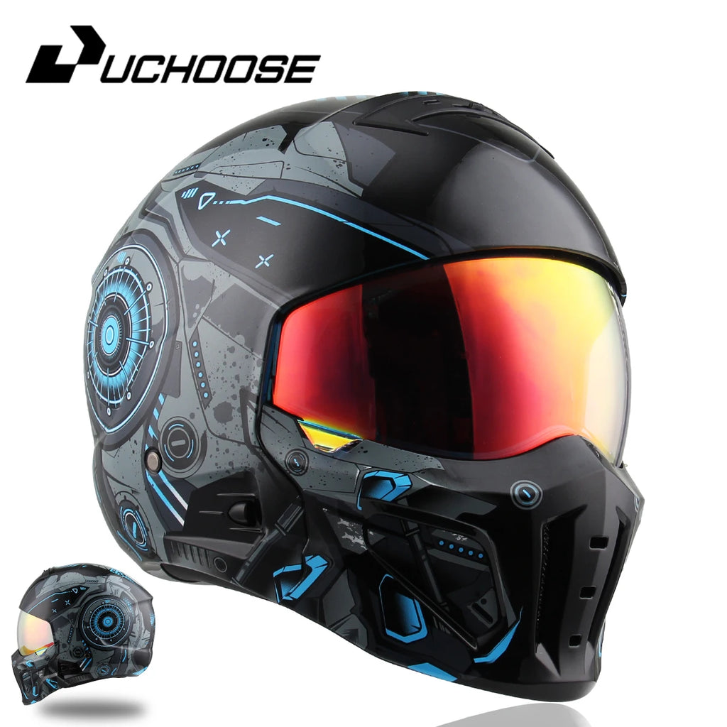 2026 New Scorpion Helmet Retro Motorcycle Cascos Moto Locomotive Personality Multi-purpose Combination Helmet Half Helmet