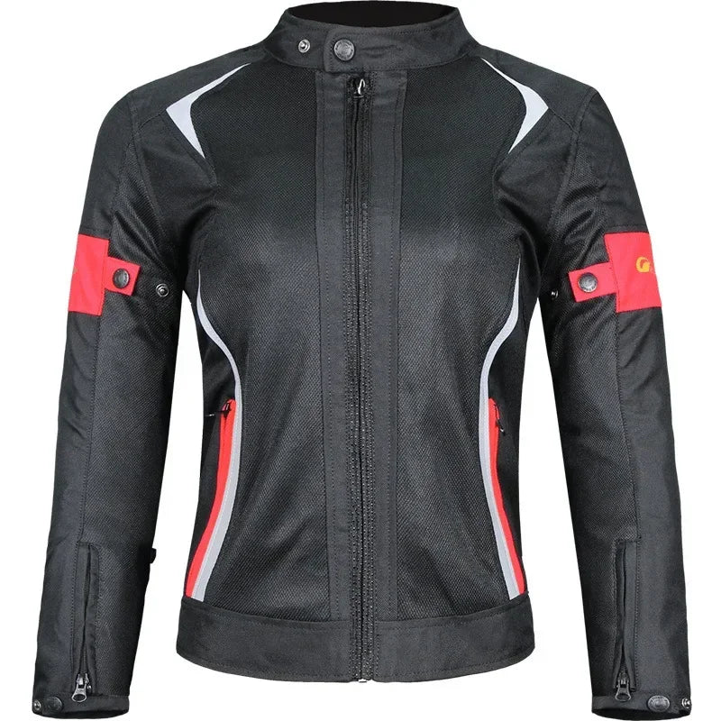 Woman Jacket Motorcycle Motorbike Riding Armor Protective Coat Summer Waterproof Lady Girl Clothing Anti-collision Suit JK-52