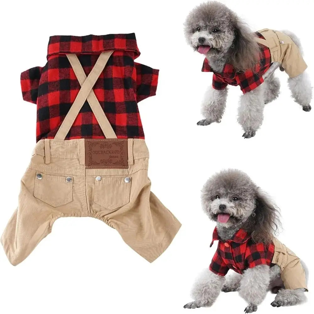 Pet Outfits Cotton Dog Clothes Soft Fashion Puppy Jumpsuits Breathable Cute Pet Pullover Four Seasons General