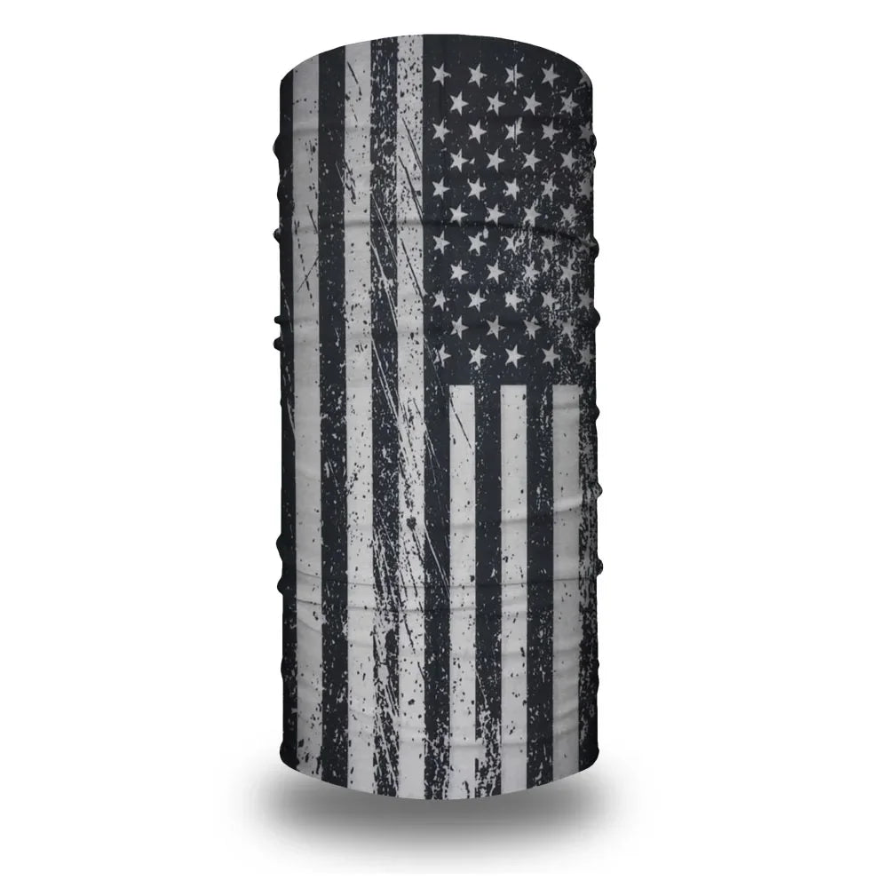 American Flag Tube Bandana Turbans Headwrap for Women Men Wind Dustproof Neck Gaiter Balaclava Seamless Multifunctional Headband