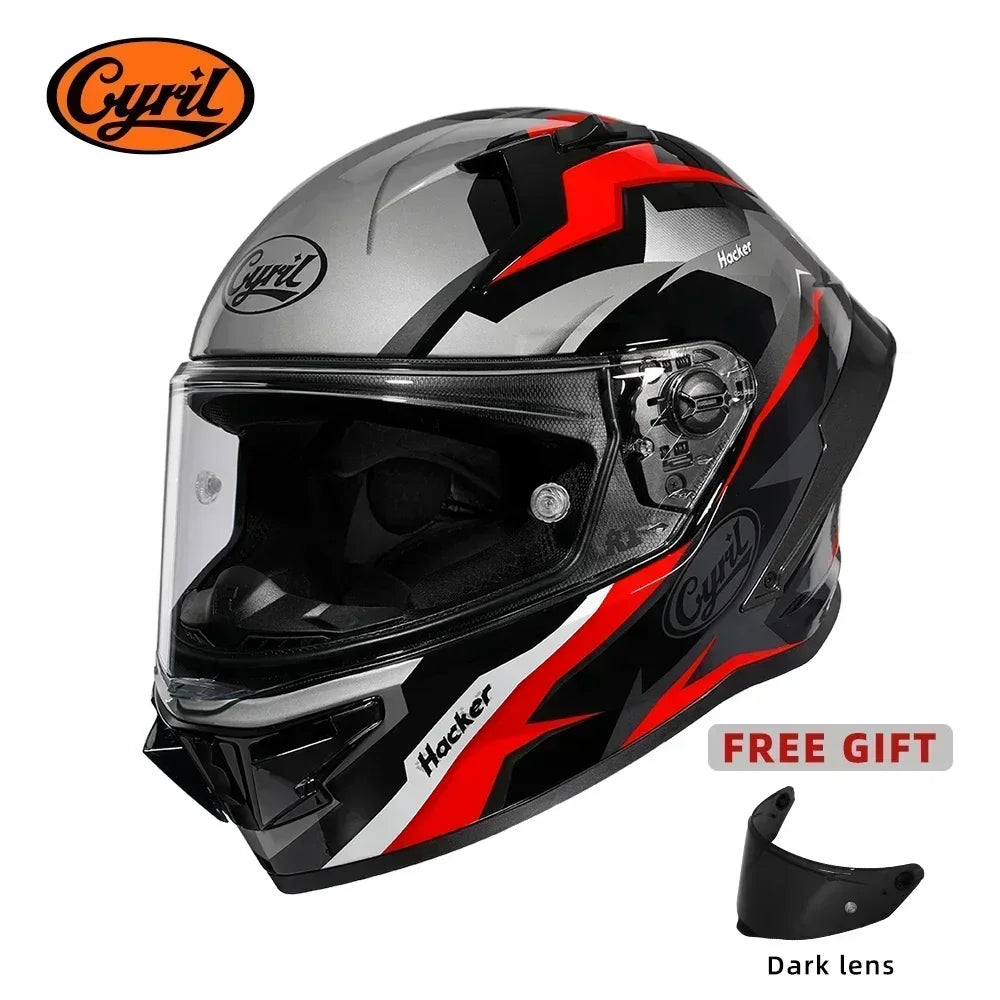 Full Face Motorcycle Helmet DOT Approved Helmet for Men Women Original CYRIL Cascos Para Moto Motorbike Helmets Casco Moto