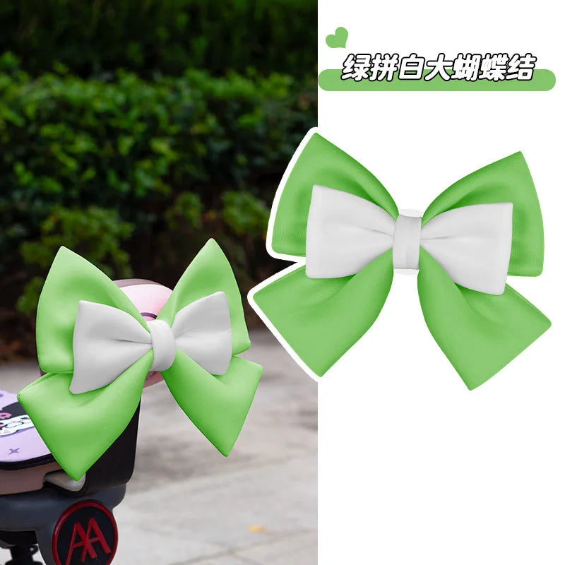 Helmet bow decoration, motorcycle electric vehicle accessories, large cute, ski helmet locomotive helmet accessories