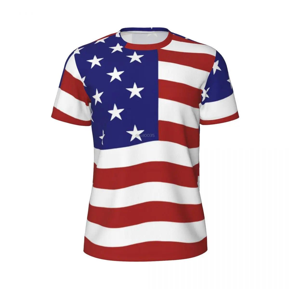 USA American Flag T-Shirt Male Star Print Patriotic Streetwear Running T-Shirts Breathable Beach Fashion Tees Oversize Tops