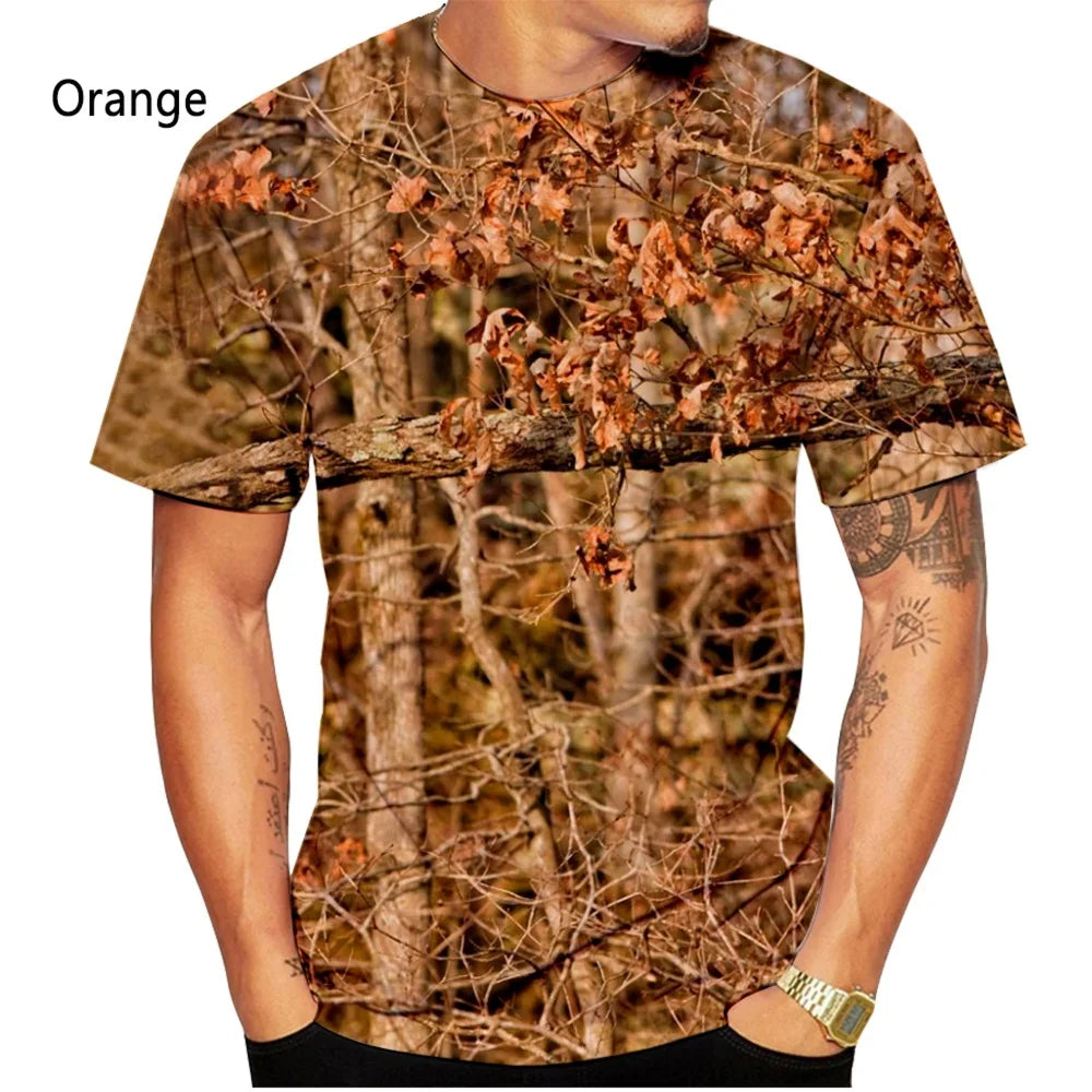 Hunting Camouflage T-Shirt Summer T Shirt Man 3D Printing Streetwear Clothing Short Sleeve Clothes Luxury T-Shirt Men Clothing