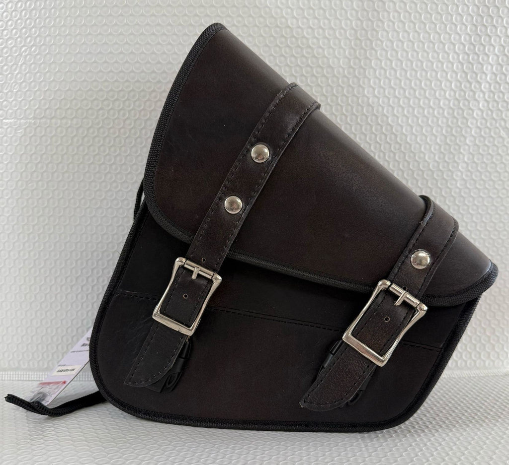 Genuine Distressed Brown Leather Left Side Solo Swing Arm Bag