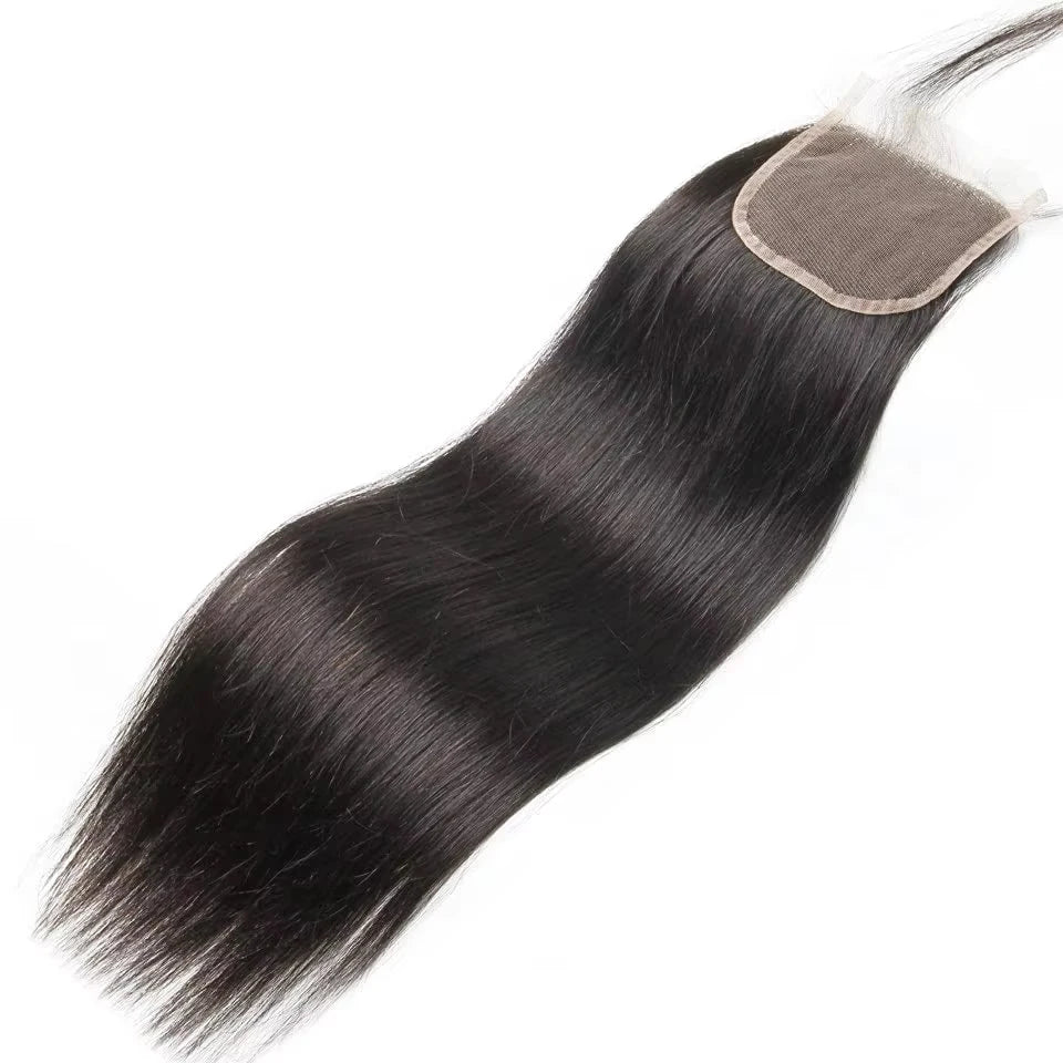 13x4 HD Lace Frontal Brazilian Straight Hair HD Transparent Lace Closure Pure-Hand Tied Human Hair Lace Closure 12-24 Inch