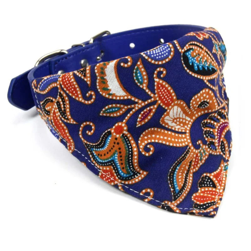 PU leather collar suitable for both cats and dogs, fashionable and versatile dog drool bib collar