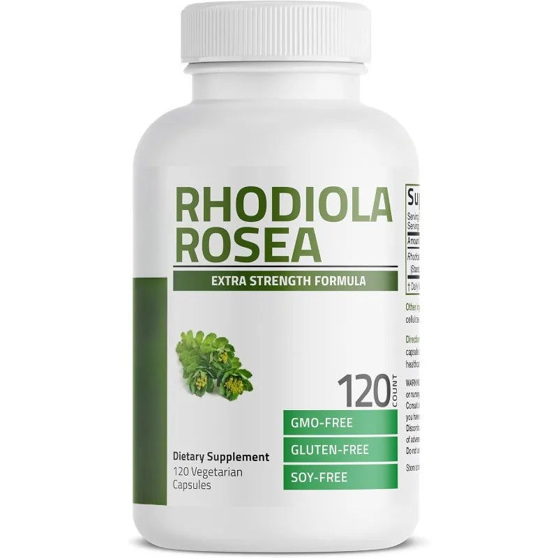 Rhodiola Rosea Supplement Support Overall Health Non-GMO Vegan Vegetarian Capsules 120 Count Natural Herbal Extract for Adult