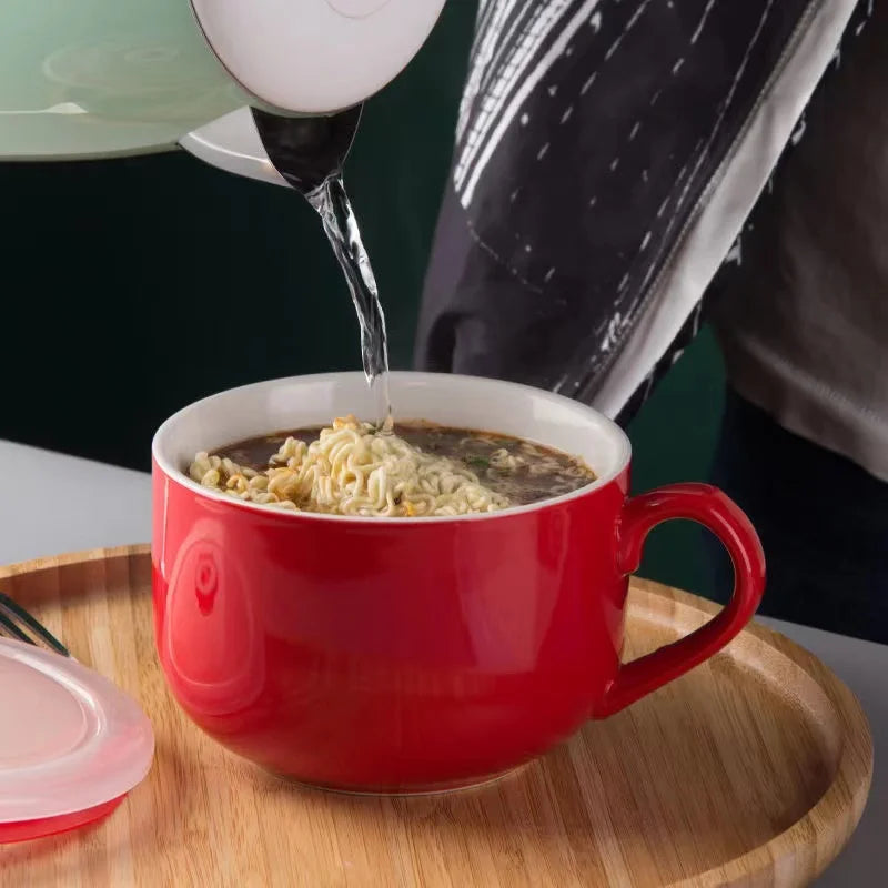 Large Capacity Coffee Mug 700ml Ceramic Breakfast Oatmeal Milk Tea Cup Instant Noodles Bowl Novelty Gifts Best For Your Friends