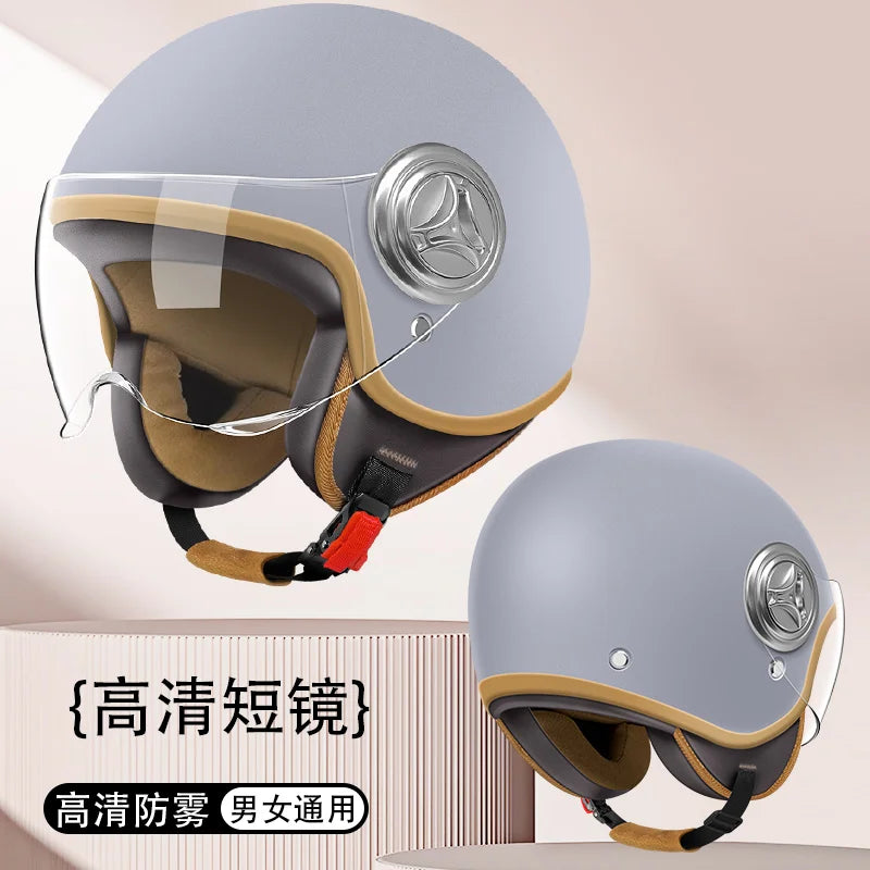Lightweight retro 3/4 face style motorcycle helmet - Adult helmet. Suitable for both men and women.