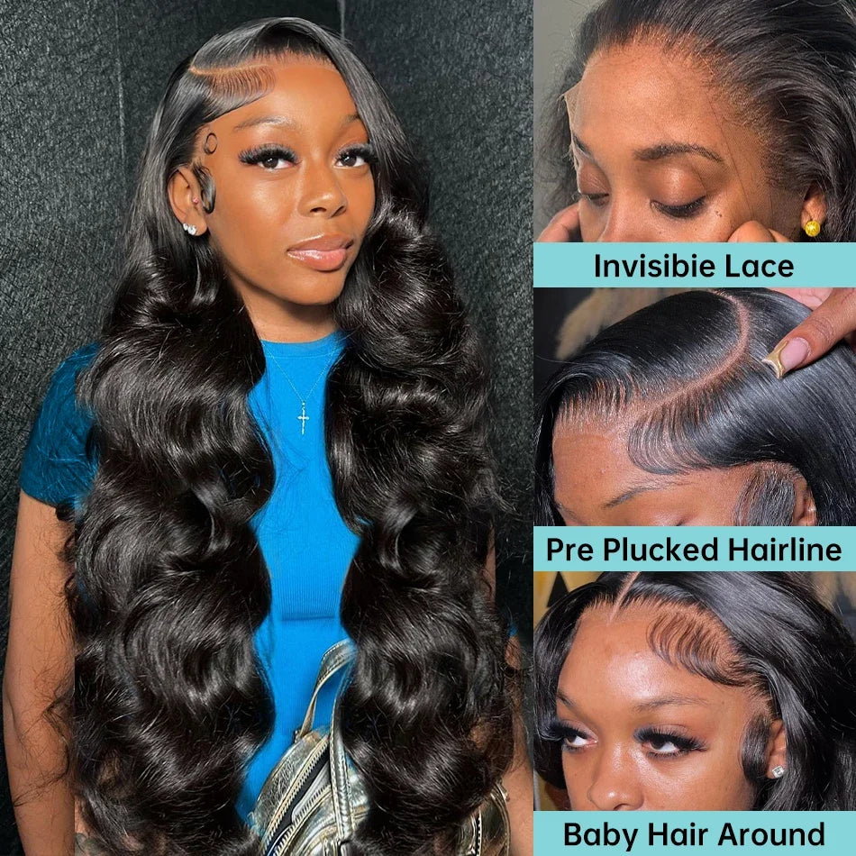 13x4 HD Transparent Lace Front Human Hair Wigs For Women Wear Go Glueless Wig Peruvian Body Wave Lace Frontal Wig With Baby Hair