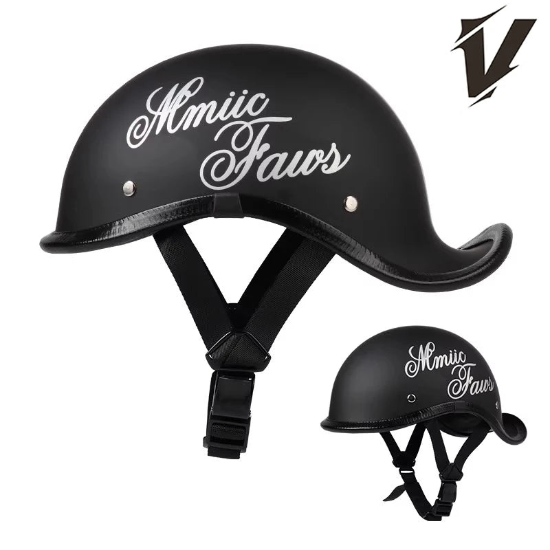 Motorcycle Helmet — Retro Street-Style Helmet All-Season Use Unisex Street Riding Protective Gear Safety Protective Equipment