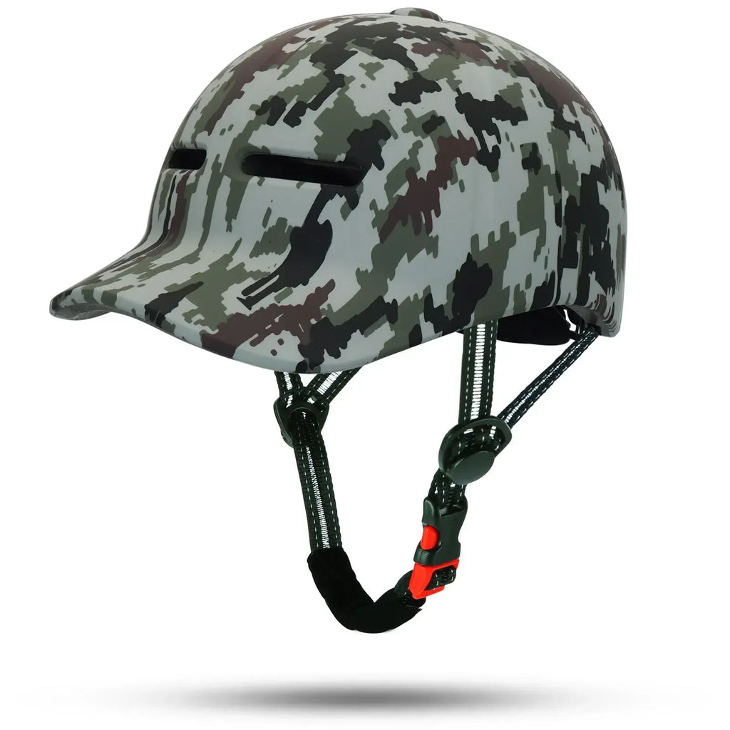 Ventilated Moto-Style Bike Helmet - Certification for E-Bicycle and Scooter & Urban Commuting