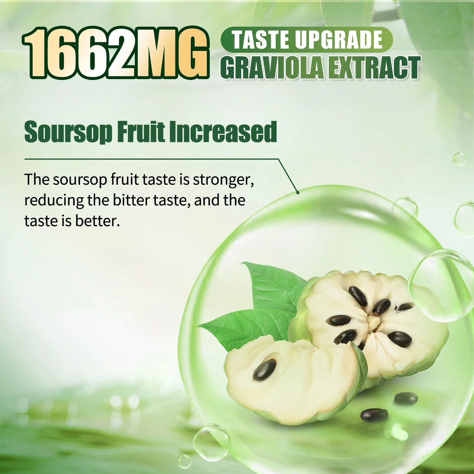 Soursop Bitters Liquid 500ML, Natural Herbal Antioxidant Supplement, Boost Energy, Support Gut Health & Immune System, for Daily