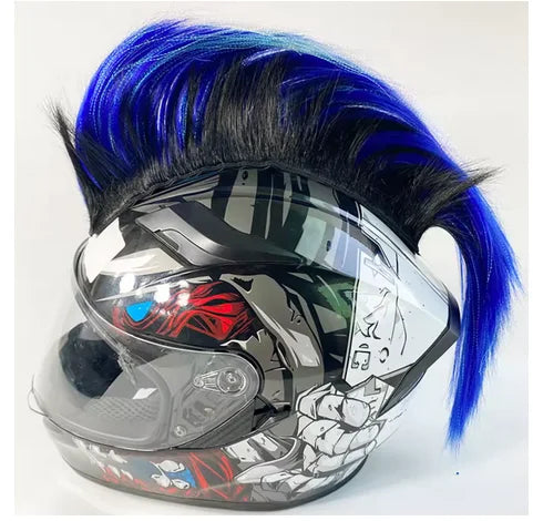 Synthetic Wigs Helmet Hawks Motorcycle Helmet Mohawk for Bicycle/Almost Helmet/Stick Reusable Design (Helmet Not Included)