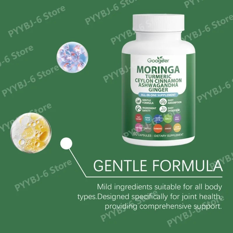 Multi-Herbal Wellness Supplement 60capsules Moringa Turmeric & More Easy Absorption Natural Dietary Supplement for Health