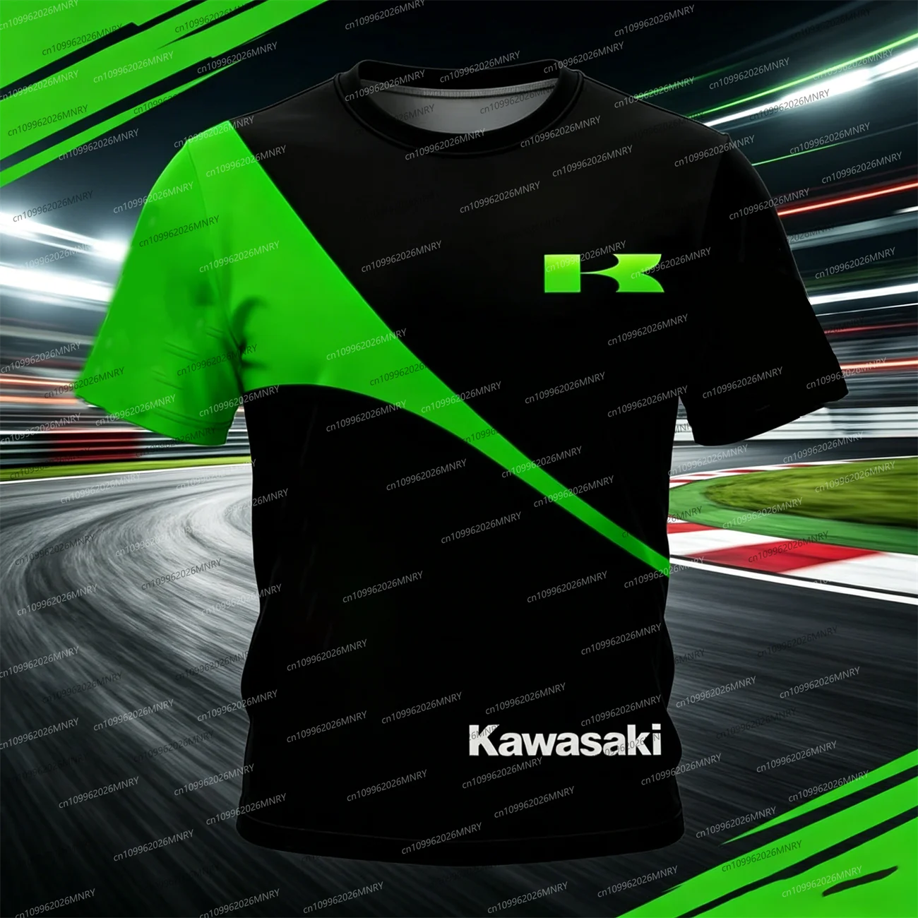 Motorcycle clothes for man Motorcycle Kawasaki Tshirt Breathable Summer Men t-shirt Men's clothing 3D Print Women Short-sleeved