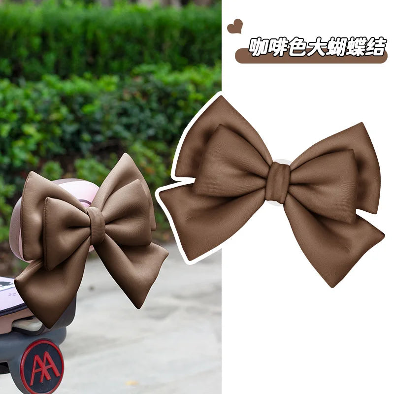 Helmet bow decoration, motorcycle electric vehicle accessories, large cute, ski helmet locomotive helmet accessories