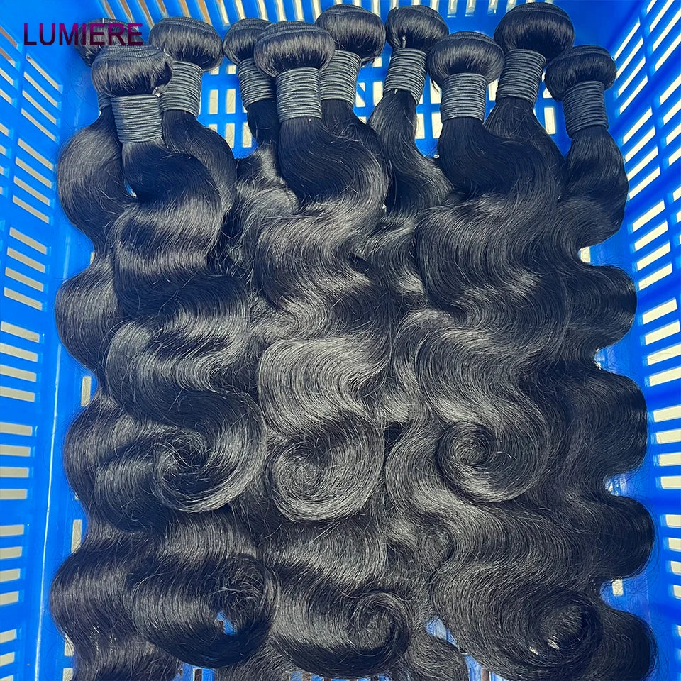 16A Body Wave Human Hair Bundles 100% Brazilian Raw Virgin Human Hair 1/3/4 Bundles Deal Thick Bundles Hair Weave Hair Wholesale