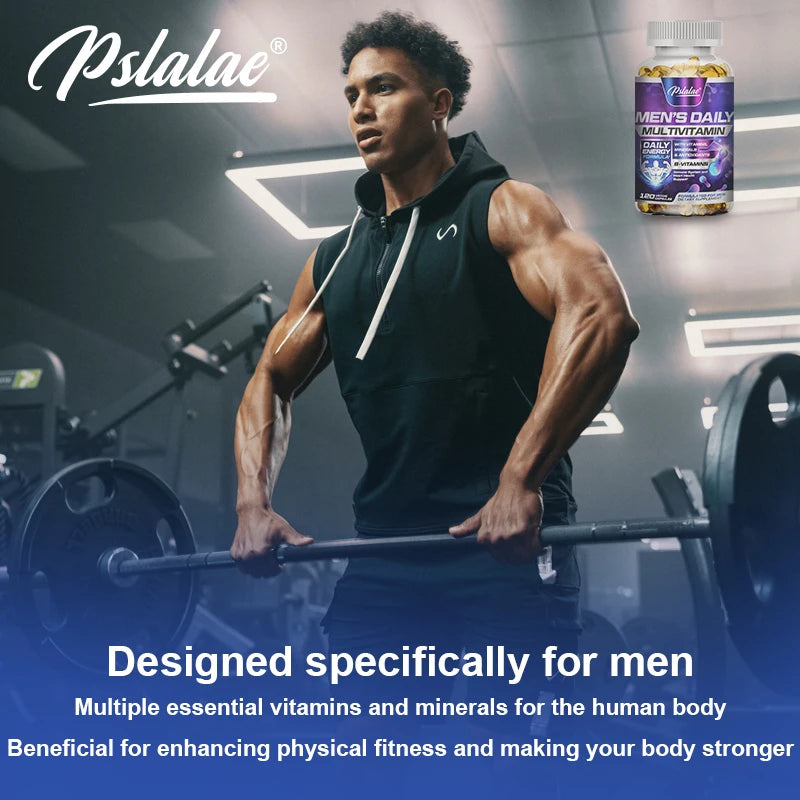 Men's Multivitamin Supplement - Supports Men's Multivitamin with Vitamins A, C, D, E & B12, Zinc, Calcium, Magnesium and More